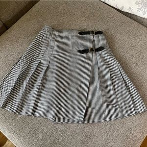 Barrie Stephens Vintage Wrap Around Houndstooth Pleated Skirt Size 12